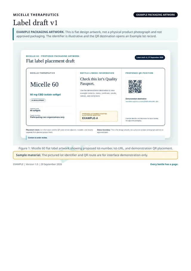 Preview of page 1 of the Micelle 60 Label draft v1